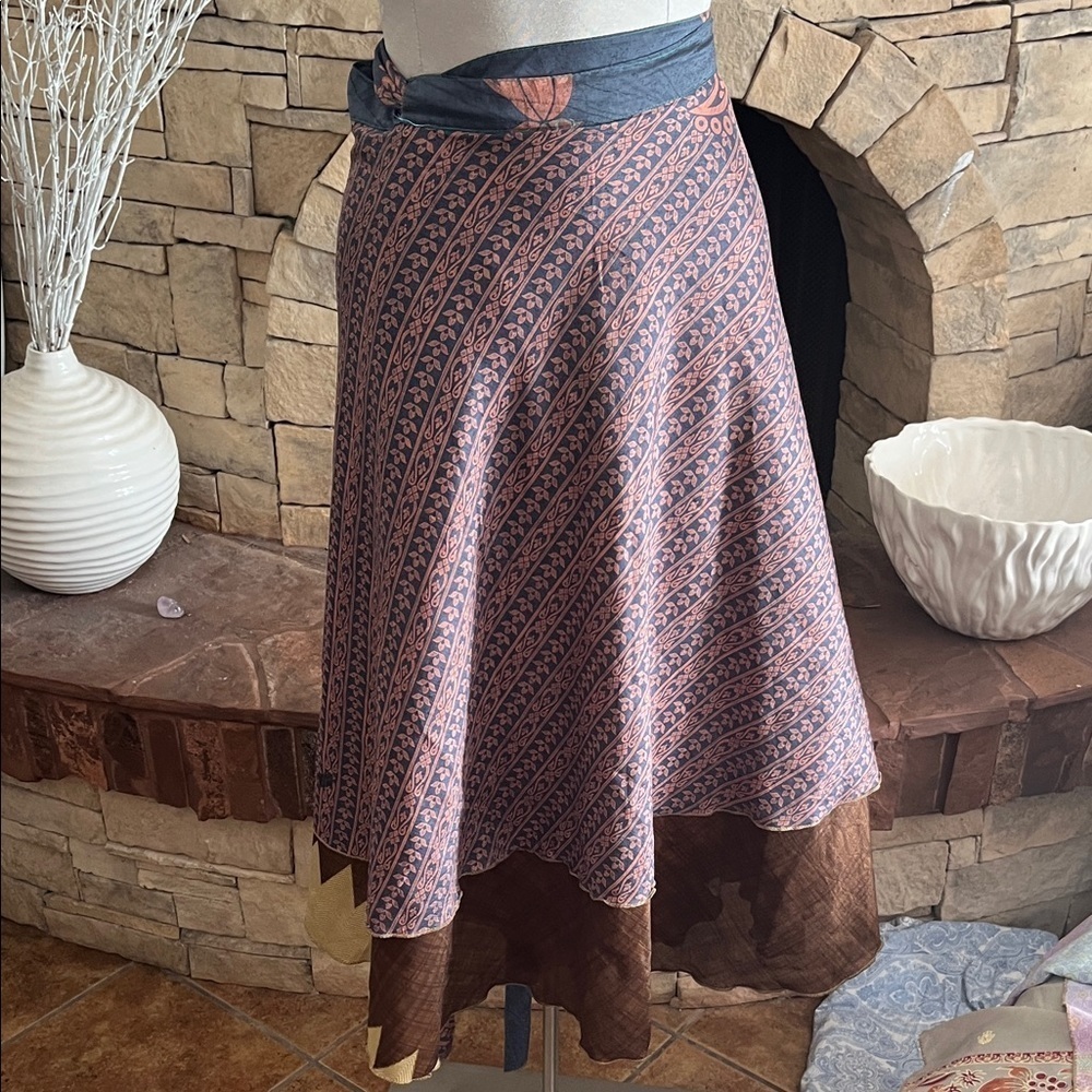 Silk Wrap Skirt